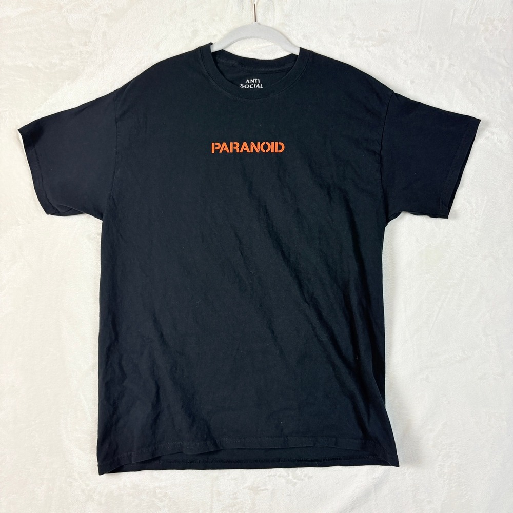 Anti Social Social‎ Club x Undefeated Paranoid T-Shirt Black Mens Large ASSC Tee